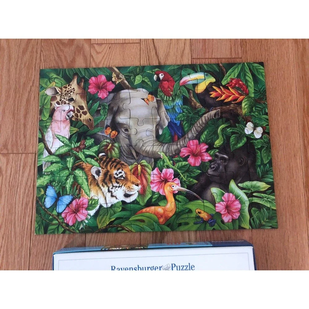 RAVENSBURGER 60 Piece Puzzle Tropical Friends Rainforest Animals Complete